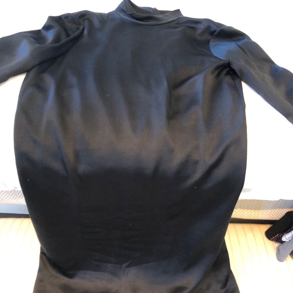 Vince black mock neck dress